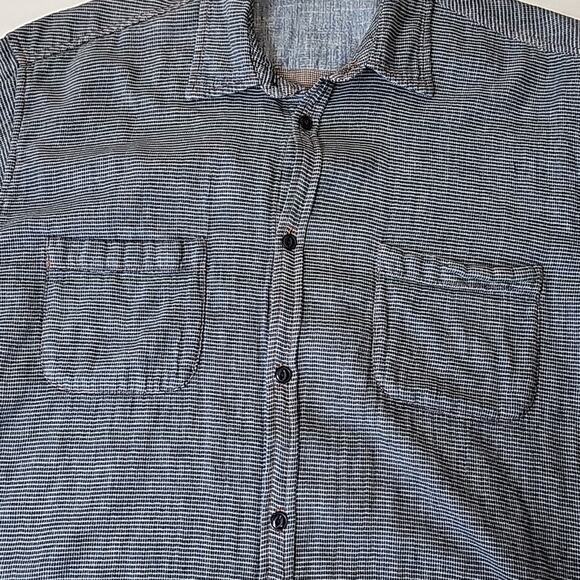 Carbon2Cobalt Men Sz XXL 100% Cotton Grunge Goth Front Pockets Long Sleeve Shirt - Picture 4 of 11